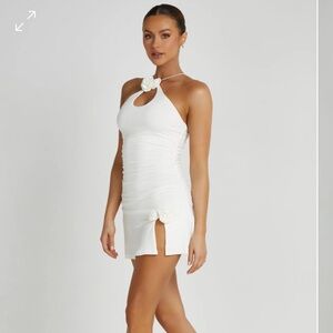 Meshki Adeline Rose Halter Mini Dress